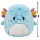 Squishmallows, Fuzzamallow, Irina, Teal Axolotl, jucarie de plus, 30 cm