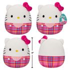 Squishmallows, Hello Kitty, Sanrio Plaid, jucarie de plus, 20 cm, 1 buc.