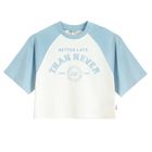 T-shirt crop top cu imprimeu NOWEAR