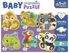 Trefl, Baby Progressive, Animale, puzzle, 2, 3, 4, 5 si 6 piese