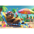 Trefl, Capibara Relax, puzzle, 100 piese