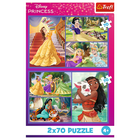 Trefl, Disney Princess, puzzle, 2-70 piese