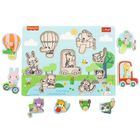 Trefl, Fisher-Price, Animale, puzzle din lemn