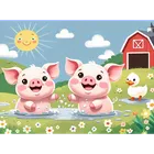 Trefl, Happy Piggies, puzzle, 30 piese