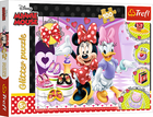 Trefl, Minnie Mouse, Glitter, Minnie si maruntisuri, puzzle, 100 piese