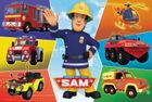 Trefl, Pompierul Sam, Vehiculele lui Sam, puzzle, 100 piese