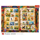 Trefl, Stamps with Birds, puzzle, 1000 piese