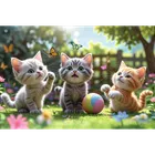 Trefl, Three Kitties, puzzle, 60 piese