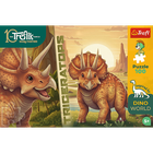 Trefl, Trefliks, Inspired By Dino World, Triceratops, puzzle, 100 piese