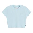 Tricou crop top reiat cu adaos de modal NOWEAR