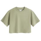 Tricou din bumbac cu croiala scurta boxy NOWEAR