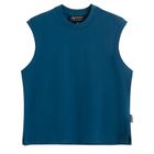 Tricou fara maneci din bumbac pieptanat NOWEAR