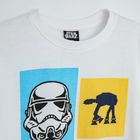 Tricou pentru baieti, alb, imprimeu Star Wars, Licence Brand