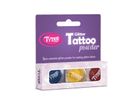 TyToo, set sclipici pulbere pentru tatuaje, galben, rosu si albastru, 3 culori