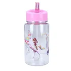 Unicorn Academy, Drink Up, sticla da apa cu pai, roz, 450 ml