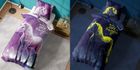 Unicorn, set lenjerie de pat single, fluo, 140-200 cm