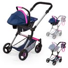Bayer Design, Combi Neo Vario, carucior multifunctional pentru papusi, bleumarin-roz