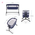 Kinderkraft, Bea, patut atasabil (co-sleeper) 2in1, gri
