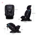 Kinderkraft, Xpedition, scaun auto rotativ 0-36 kg, negru