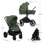 Lionelo, Mika Plus, carucior multifunctional, 3in1, Green Olive
