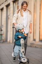 Scoot & Ride, Highwaykick 1 Push and Go, trotineta cu scaun si maner 3 in 1, Ash