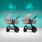 Kinderkraft, Xmoov, carucior multifunctional Travel System 3in1, gri