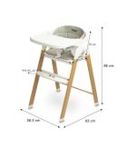 Caretero, Triplo, scaun de masa, 3in1, grey