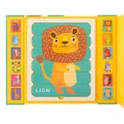 Animalute, puzzle din betisoare, joc de potrivire, 36 elemente