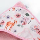 BabyMatex, Caprioare, prosop cu gluga, 100-100 cm + manusa de baie
