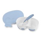 BabyOno, castron compartimentat cu lingurita, albastru