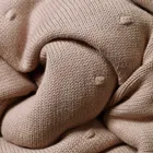 BabyOno, Patura din bumbac cu captuseala din flanela, bej inchis, 75-100 cm