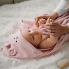 BabyOno, prosop cu gluga, din bambus, 100-100 cm, roz