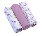 BabyOno, scutece din muselina, mov, 3 buc.