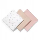 BabyOno, Scutecele din muselina sifonata, roz, 70-70 cm, 3 buc.