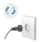 BabyOno, set protectie priza cu adeziv si capac rotativ, 6 buc.
