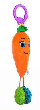 Balibazoo, Easy Peasy Plushes, morcov, jucarie cu agatatoare