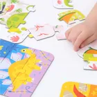 Banana Panda, On-the-Go Puzzle Dinozauri, set de puzzle-uri, pentru varsta de 3+, 45 piese