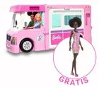 Barbie, Camper 3in1 + papusa gratuita, set promotional