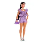 Barbie, Deluxe Style, papusa, top si pantaloni scurti, violet