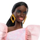 Barbie, Fashionistas, a 65-a aniversare, papusa inalta cu par negru prins in coada