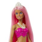 Barbie, papusa sirene, roz-galben coada