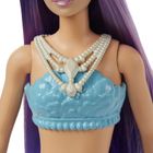 Barbie, papusa sirene, violet-albastru coada