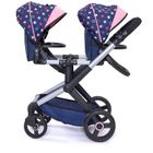 Bayer Design, Xeo Twin, carucior dublu pentru papusi, albastru