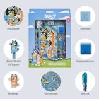 Bluey, set creativ cu bloc de notite, penita, stilou, stampila si autocolante