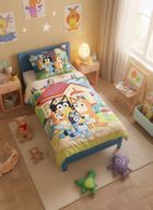Bluey, set lenjerie de pat single, 100-135 cm