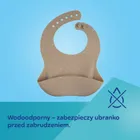 Canpol babies, Dots, baveta din silicon cu buzunar, bej