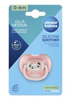 Canpol babies, Exotic Animals, Panda, suzeta din silicon, simetrica, 0-6m