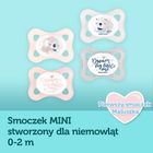 Canpol babies, Mini, suzeta din silicon, simetrica, 0-2m, 2 buc., roz
