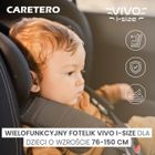 Caretero, Vivo i-Size, scaun, graphite, 76-150 cm