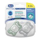 Chicco, Physioforma Micro, suzeta din silicon, 0-2 m, 2 buc.
